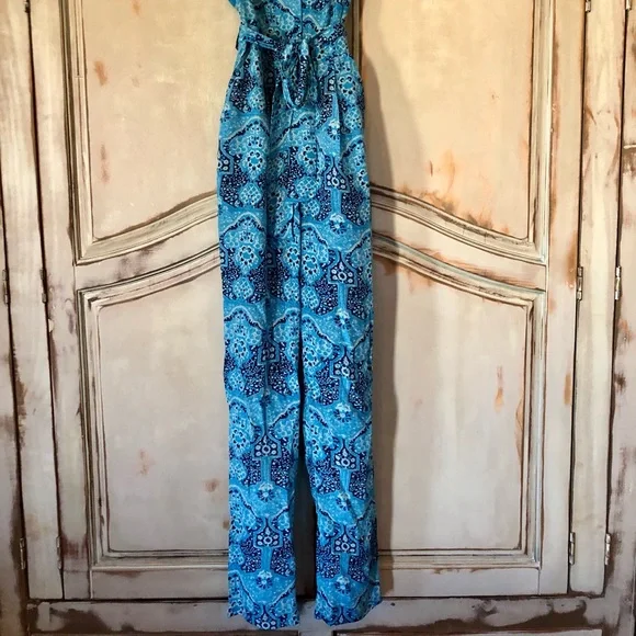 Blue Paisley Jumpsuit Jumper from Anthropologie. Dil brand. XS. Belted. - Picture 5 of 16